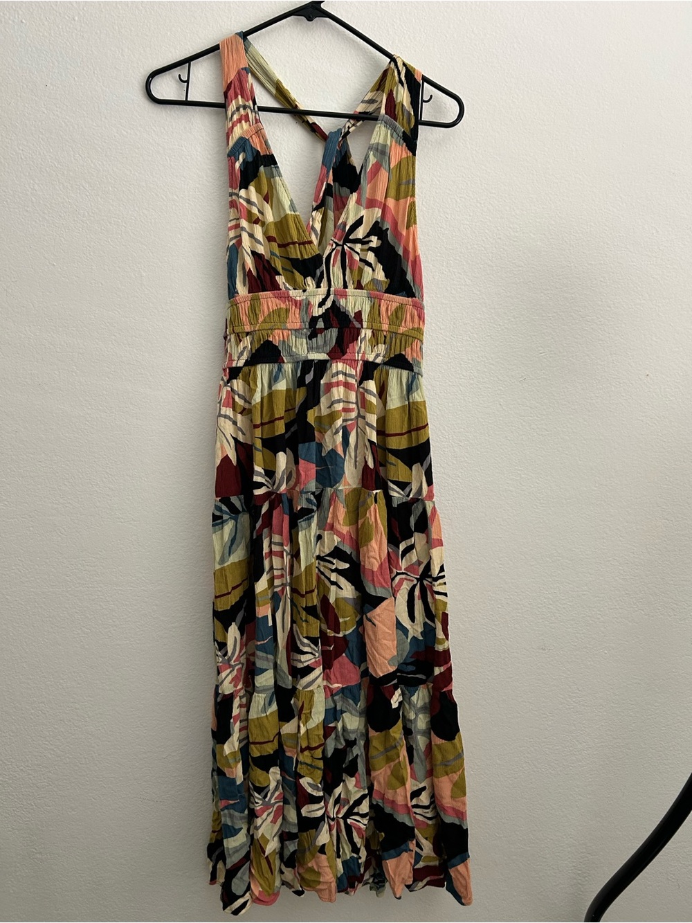 Loft Beach V-Neck Dress in Multicolor